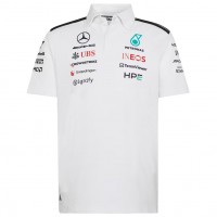 Mercedes AMG Petronas F1 Mens Team Engineers White Polo Shirt 2026