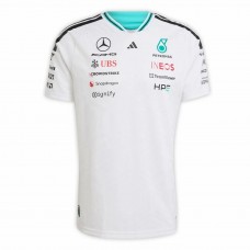 Mercedes AMG F1 Mens White Team Driver T-shirt 2026 Mercedes AMG F1 Mens White Team Driver T-shirt 2026