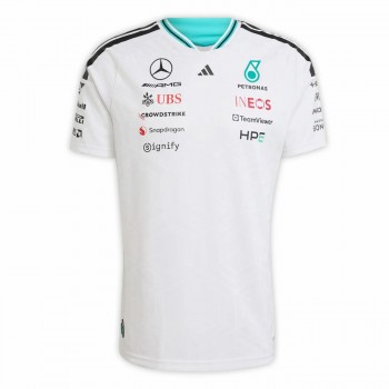 Mercedes AMG F1 Mens White Team Driver T-shirt 2026