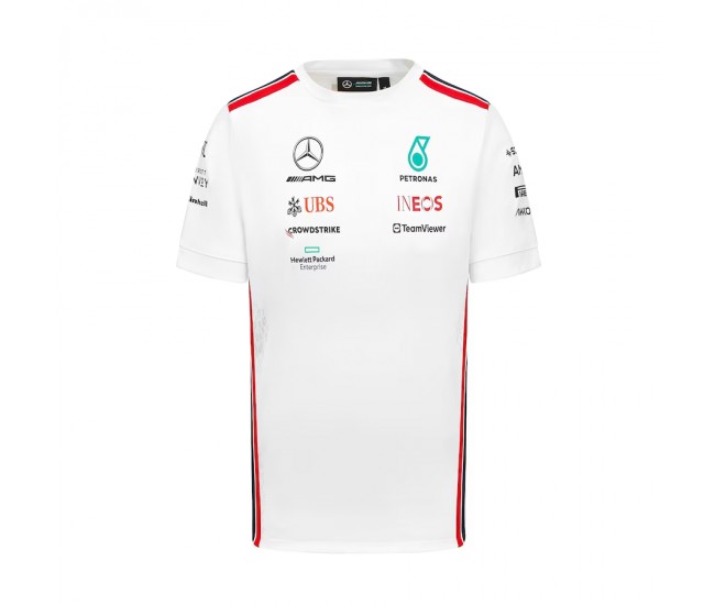Mercedes AMG F1 Mens White Team Driver T-shirt 2023