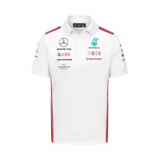 Mercedes AMG F1 Mens White Team Polo 2023
