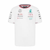 Mercedes AMG F1 Mens White Team Driver T-shirt 2024
