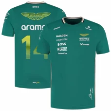 Aston Martin F1 2025 Mens Fernando Alonso 14 Team Driver T-Shirt