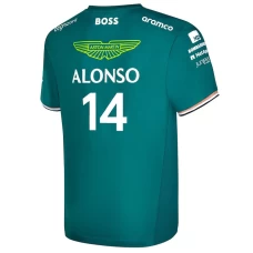 Kids Aston Martin Aramco Cognizant F1 2023 Official Fernando Alonso Team Driver T-Shirt