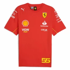 Scuderia Ferrari 2024 Mens Carlos Sainz 55 Driver T-Shirt