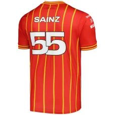 Scuderia Ferrari 2024 Mens Team Carlos Sainz 55 Soccer Jersey