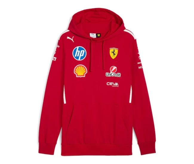 Scuderia Ferrari 2025 Mens Team Hooded Sweat