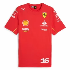 Scuderia Ferrari 2024 Mens Charles Leclerc 16 Driver T-Shirt