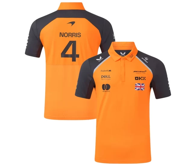 McLaren F1 2025 Mens Team Lando Norris 4 Driver Polo