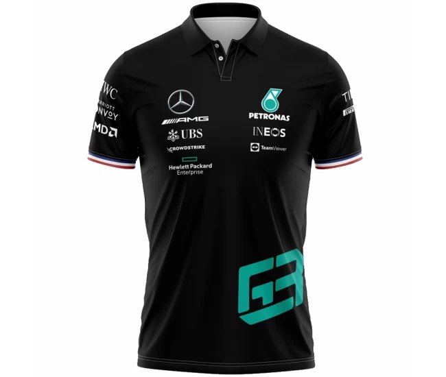 Men Mercedes AMG Petronas 63 F1 2022 Team Polo Black