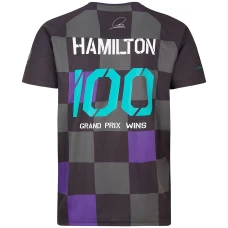 Men Mercedes AMG Petronas F1 2021 Lewis Hamilton Special Edition 100 Grand Prix Wins T-Shirt