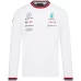 Men Mercedes AMG Petronas F1 2022 Team Long Sleeved T-Shirt White