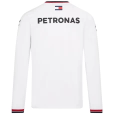 Men Mercedes AMG Petronas F1 2022 Team Long Sleeved T-Shirt White