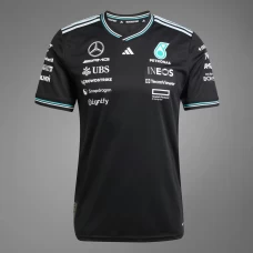 Mercedes AMG Petronas F1 2025 Mens Driver Wear Jersey Black