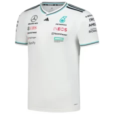 Mercedes AMG Petronas F1 2025 Mens Driver Wear Jersey White