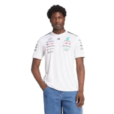Mercedes AMG Petronas F1 2025 Mens Team Driver T-Shirt White