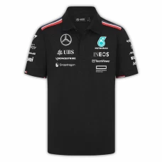 Mercedes AMG Petronas F1 2024 Mens Team Polo Black