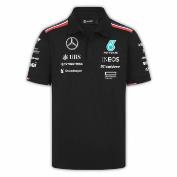 Mercedes AMG Petronas F1 2024 Mens Team Polo Black