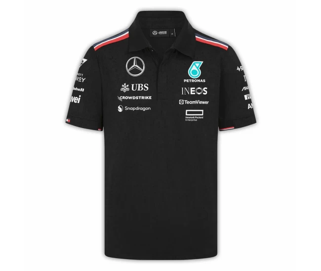 Mercedes AMG Petronas F1 2024 Mens Team Polo Black