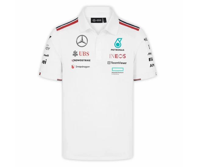 Mercedes AMG Petronas F1 2024 Mens Team Polo White