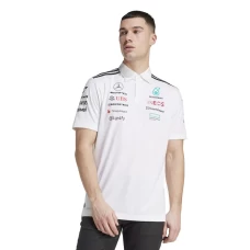 Mercedes AMG Petronas F1 2025 Mens Team Polo White