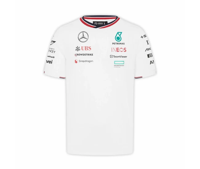 Mercedes AMG Petronas F1 2024 Mens Team Driver T-Shirt White