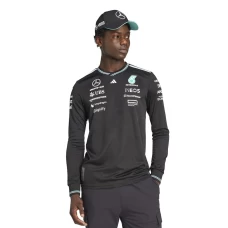 Mercedes AMG Petronas F1 2025 Men Team Long Sleeved Jersey Black
