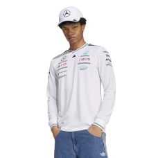 Mercedes AMG Petronas F1 2025 Men Team Long Sleeved Jersey White