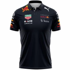 Men Oracle Red Bull Racing 2022 Team Polo-Black